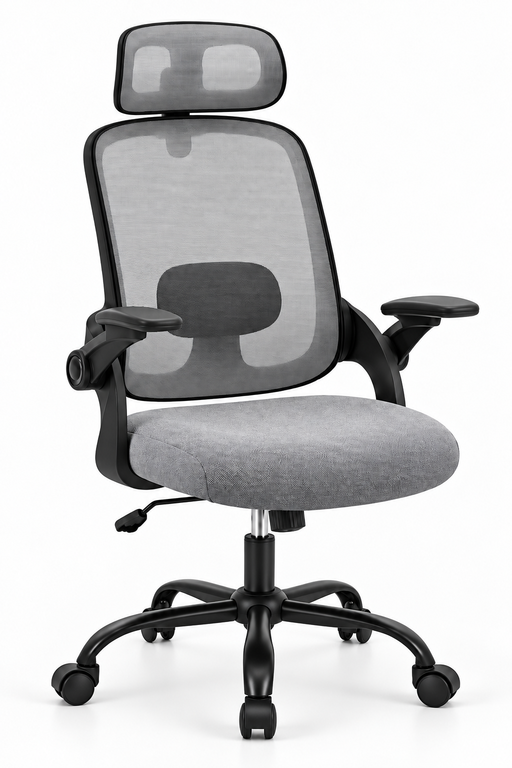 FlexArm Pro — Fauteuil de bureau ergonomique à appui-tête et accoudoirs réglables