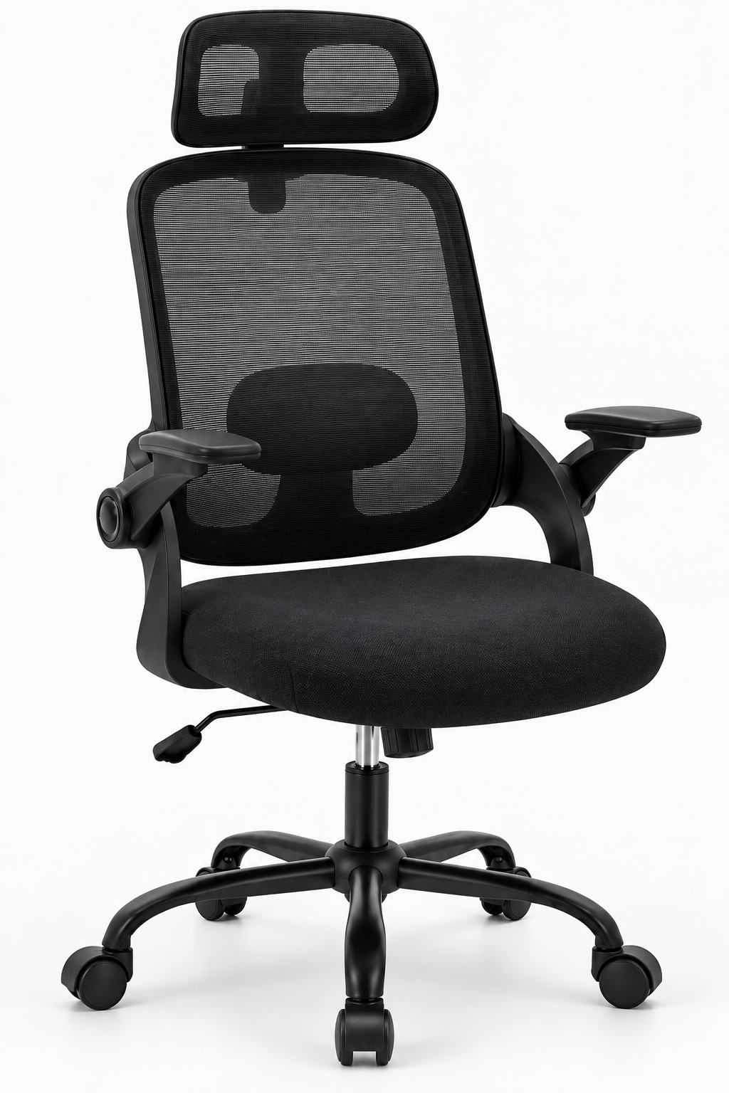 FlexArm Pro — Fauteuil de bureau ergonomique à appui-tête et accoudoirs réglables