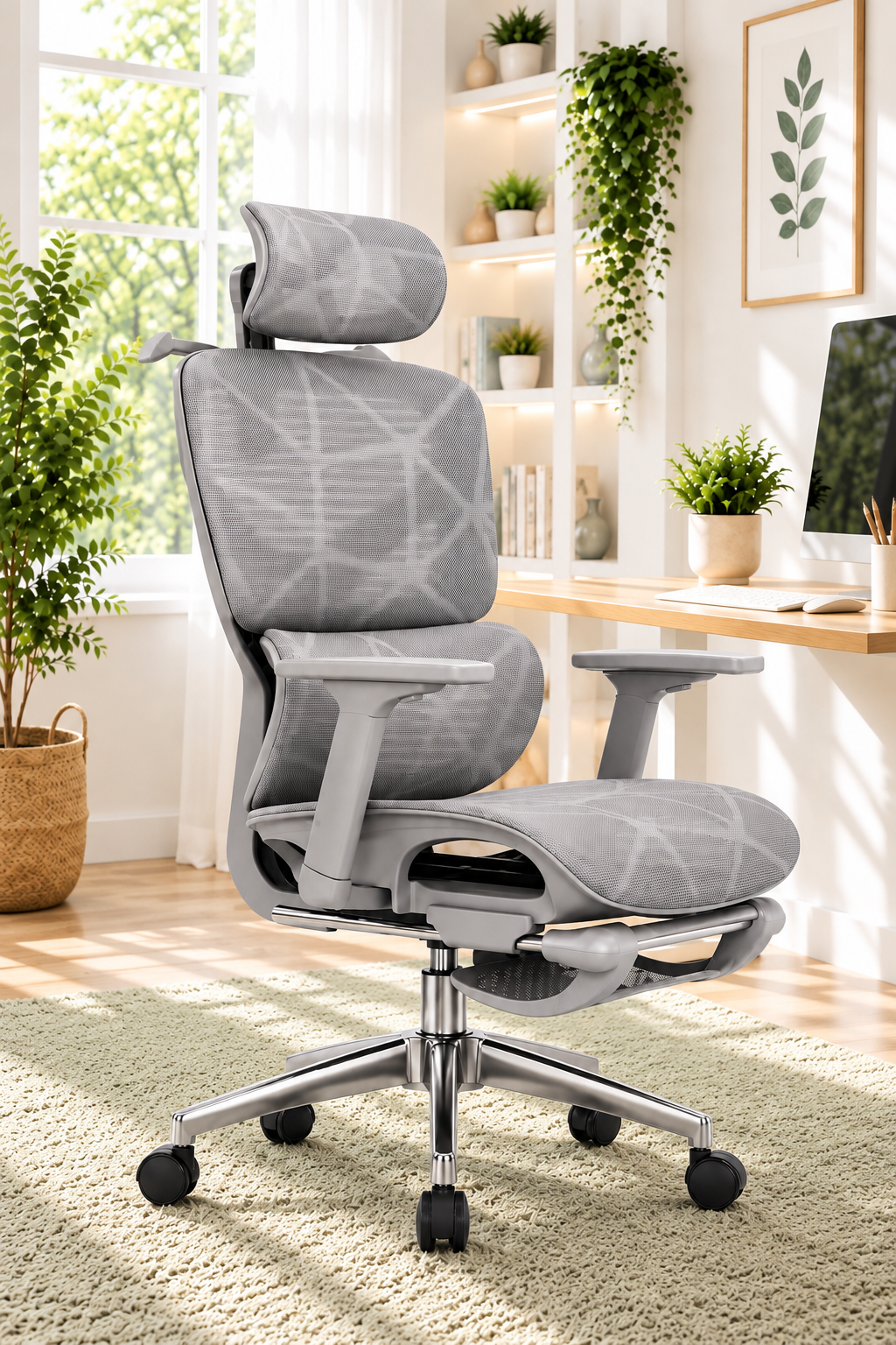 Ergo Recline 135 — Fauteuil de bureau multi-positions avec repose-pieds