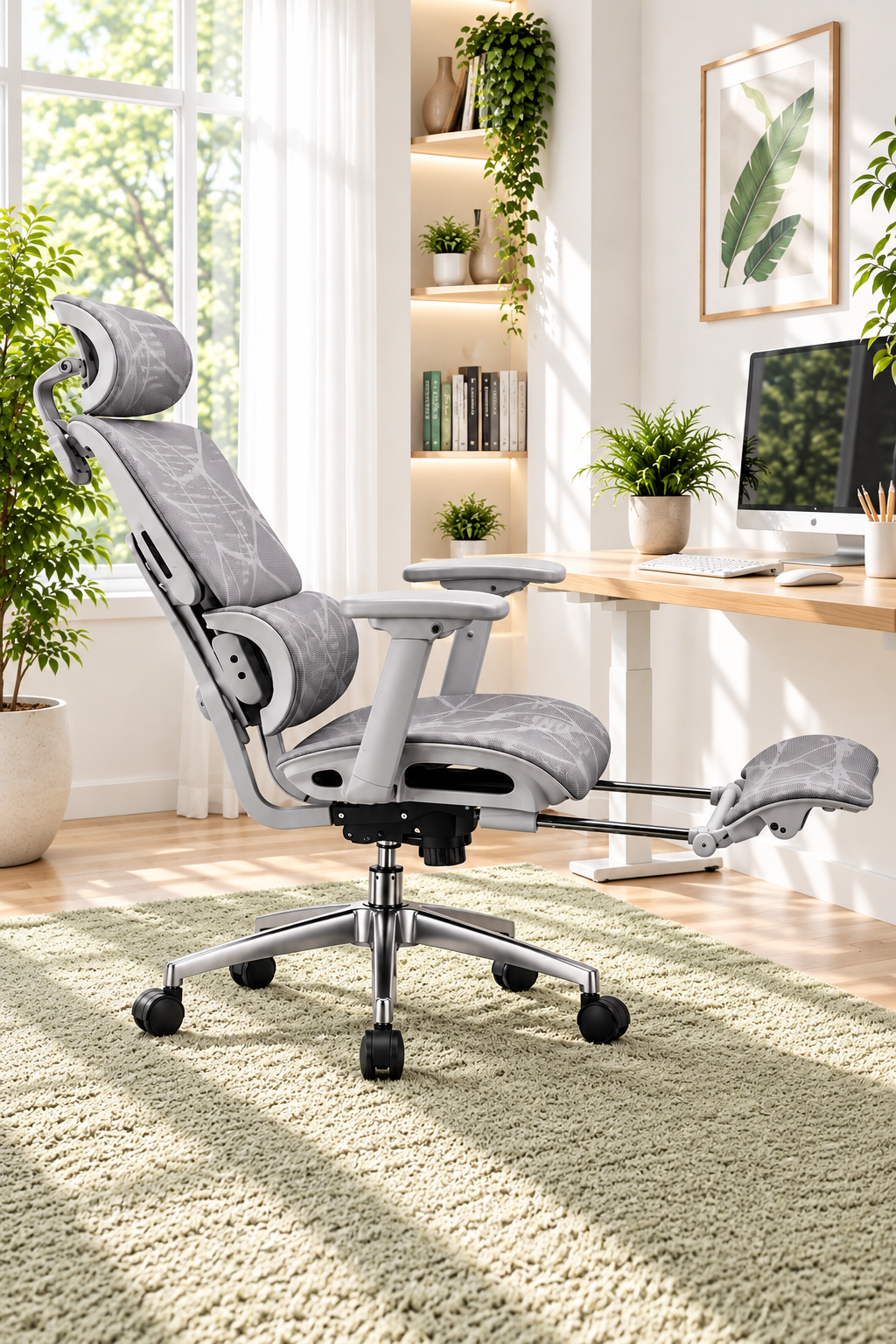 Ergo Recline 135 — Fauteuil de bureau multi-positions avec repose-pieds