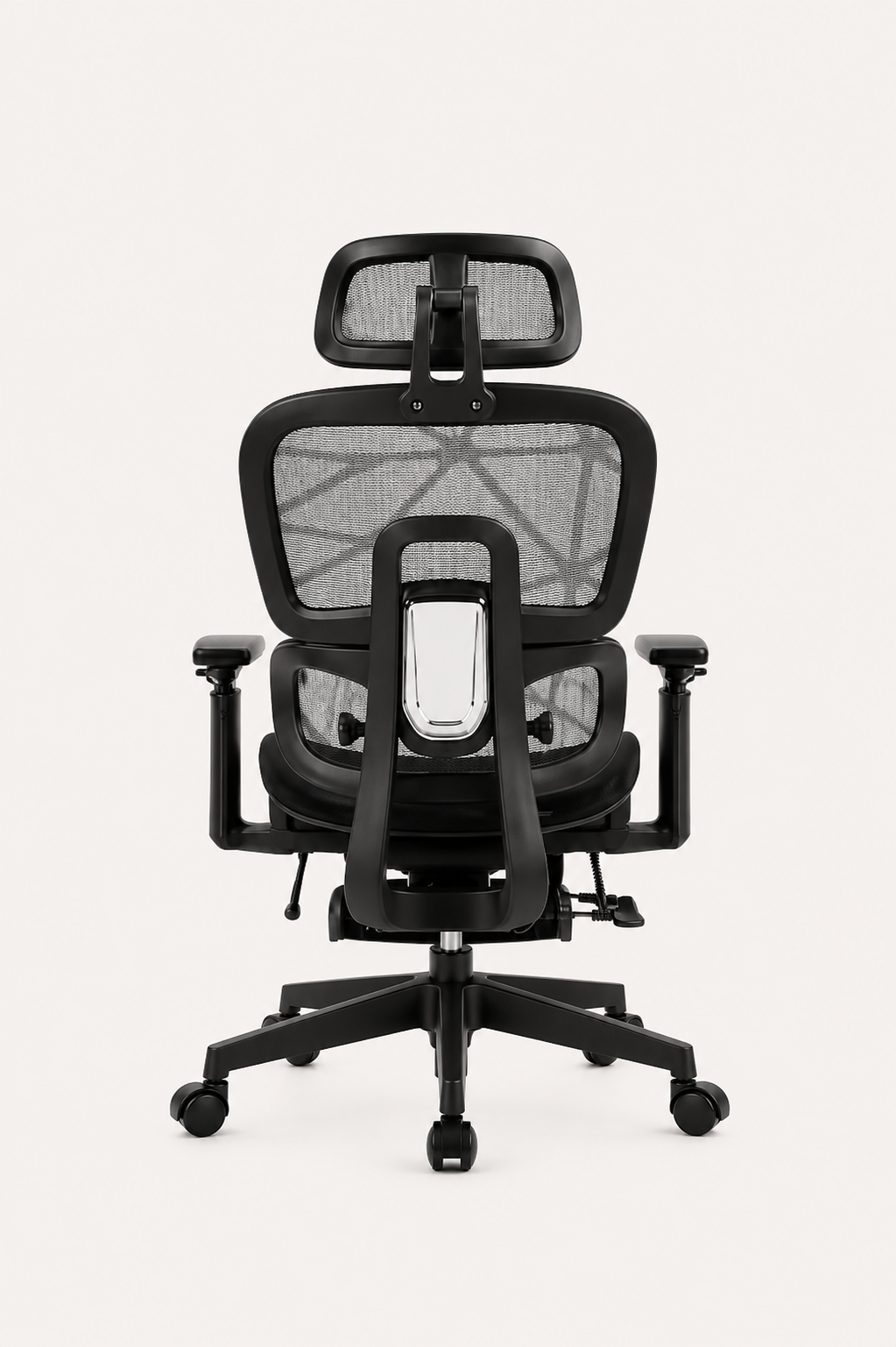 DualBack Elite — Fauteuil de bureau ergonomique à dossier double et accoudoirs 4D mesh noir, haut de gamme