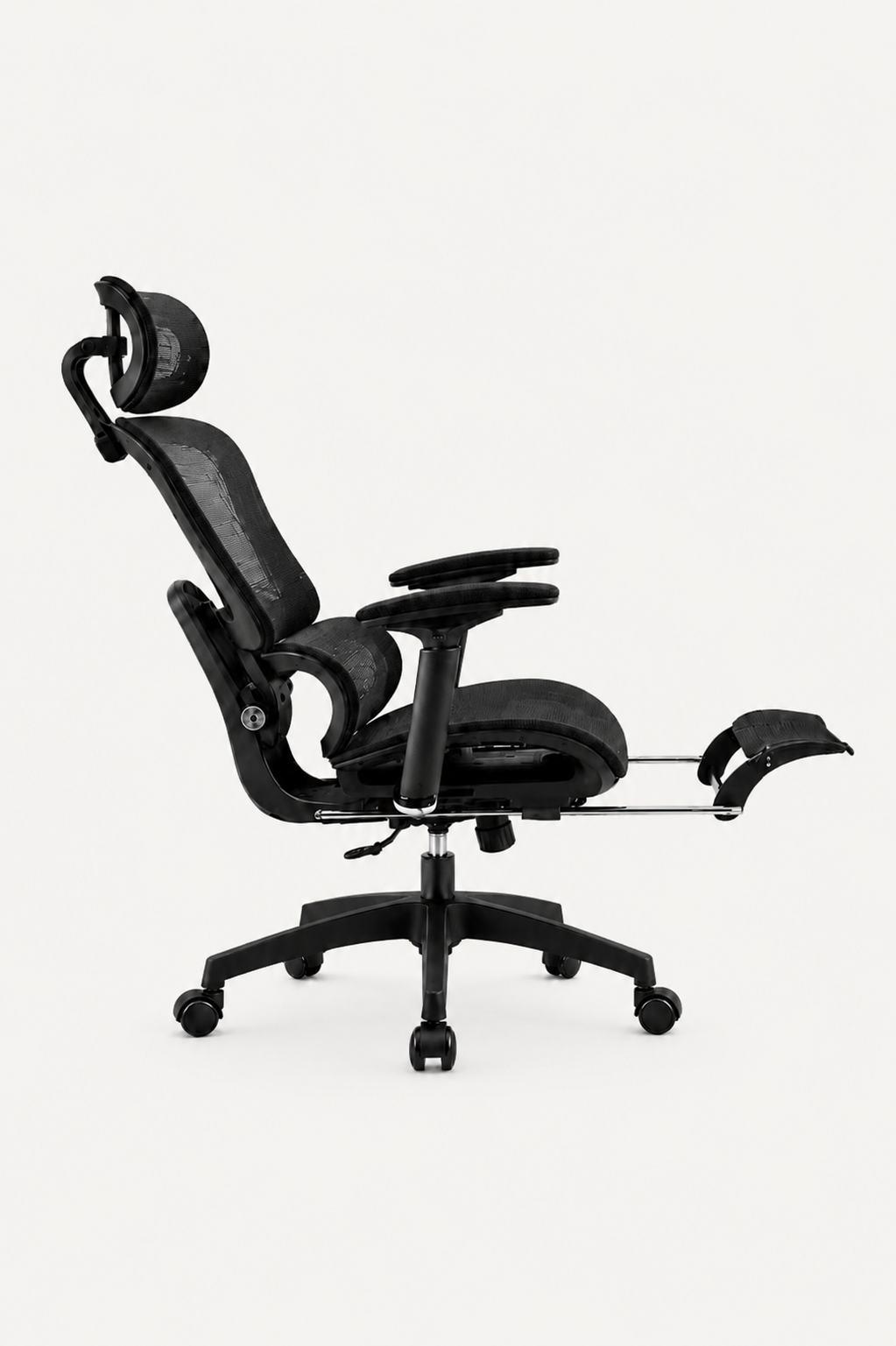 DualBack Elite — Fauteuil de bureau ergonomique à dossier double et accoudoirs 4D mesh noir, haut de gamme