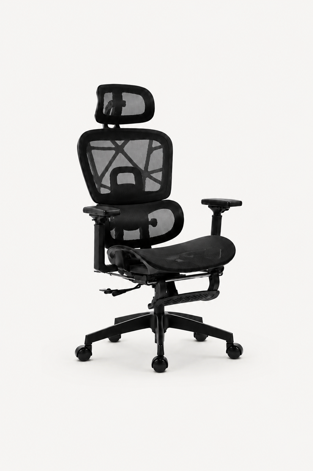 DualBack Elite — Fauteuil de bureau ergonomique à dossier double et accoudoirs 4D mesh noir, haut de gamme