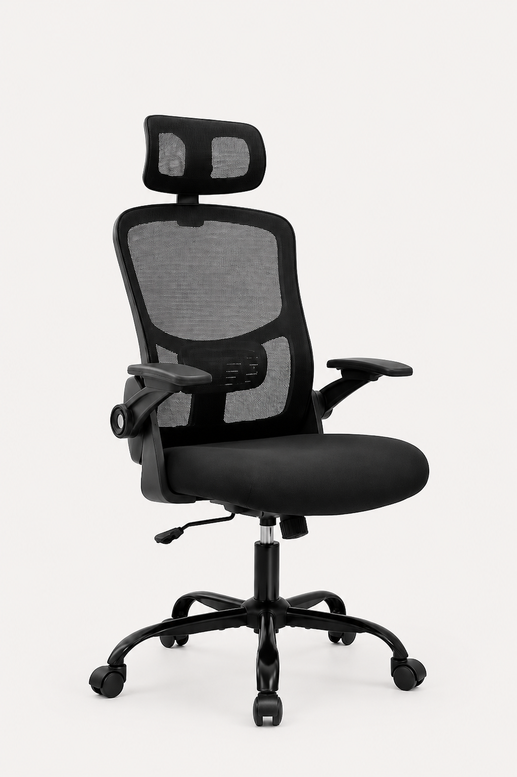 FlexArm Pro — Fauteuil de bureau ergonomique à appui-tête et accoudoirs réglables