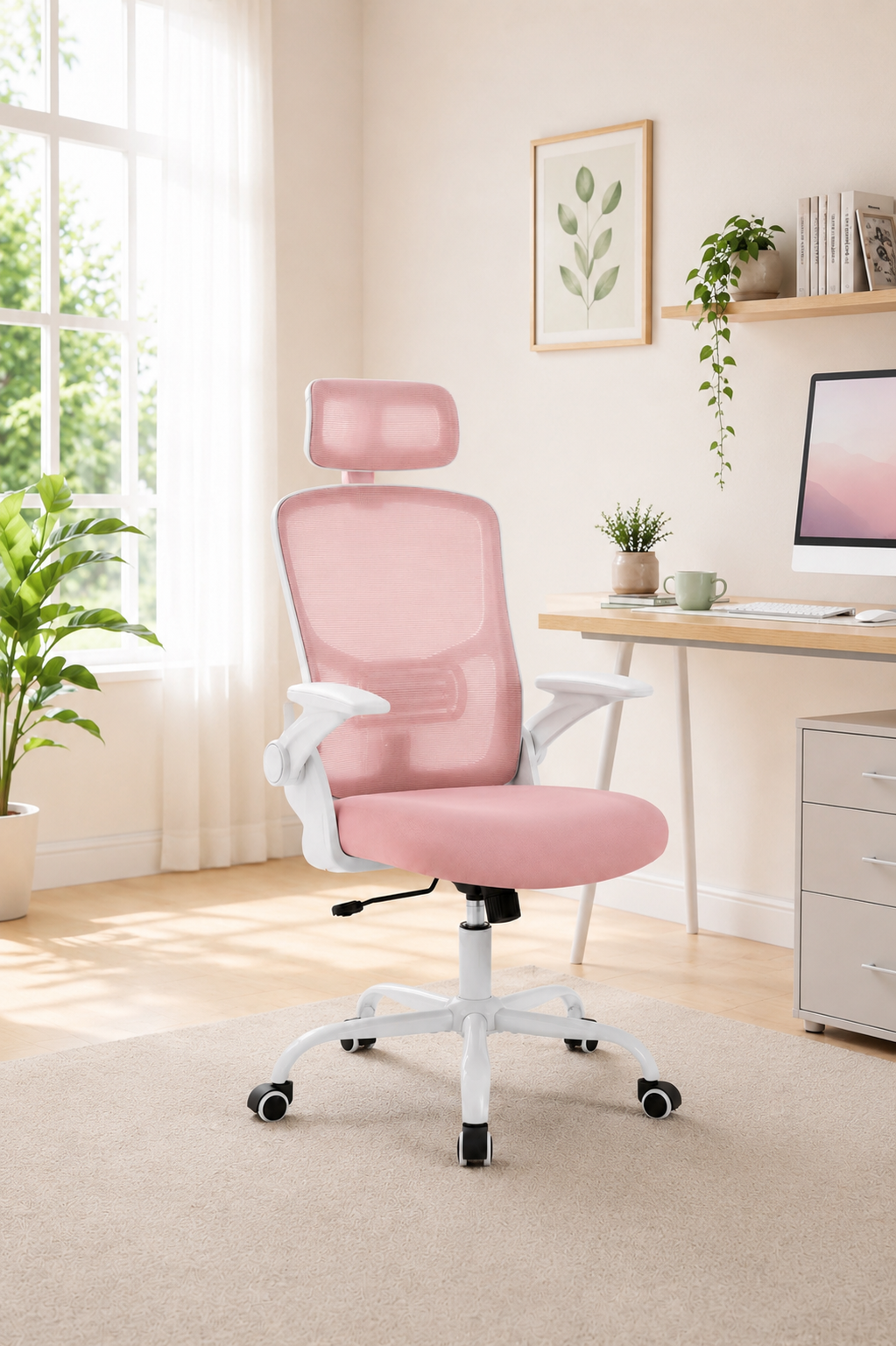 FlexArm Pro — Fauteuil de bureau ergonomique à appui-tête et accoudoirs réglables