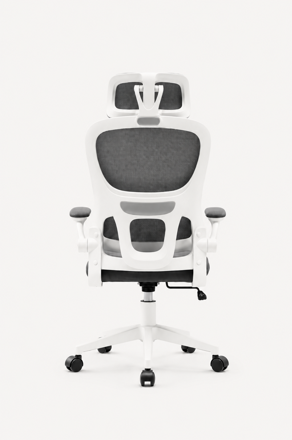 PureMesh Air — Fauteuil de bureau ergonomique en maille blanc et gris