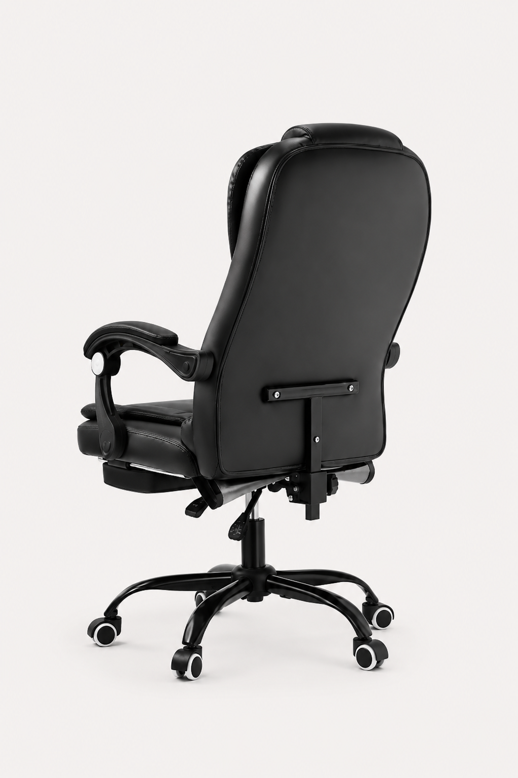 RecliMax 170 — Fauteuil de bureau matelassé avec repose-pieds escamotable similicuir, inclinaison 170°