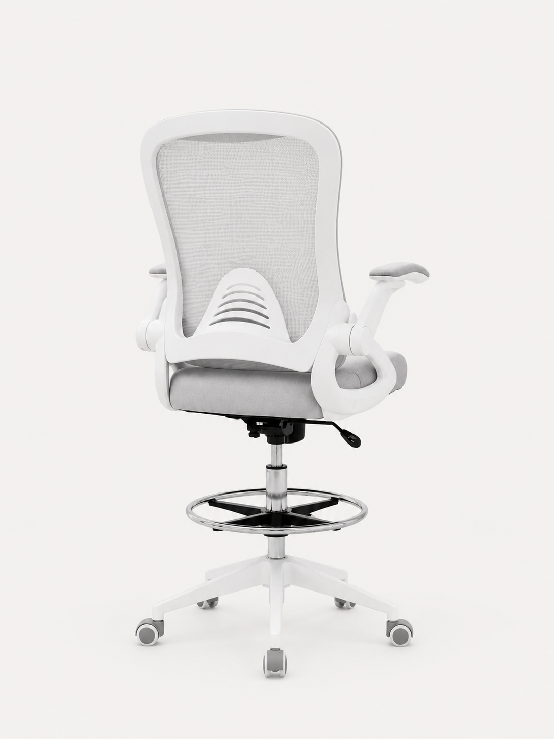 StandRest 78 — Chaise de bureau assis-debout avec repose-pieds réglable