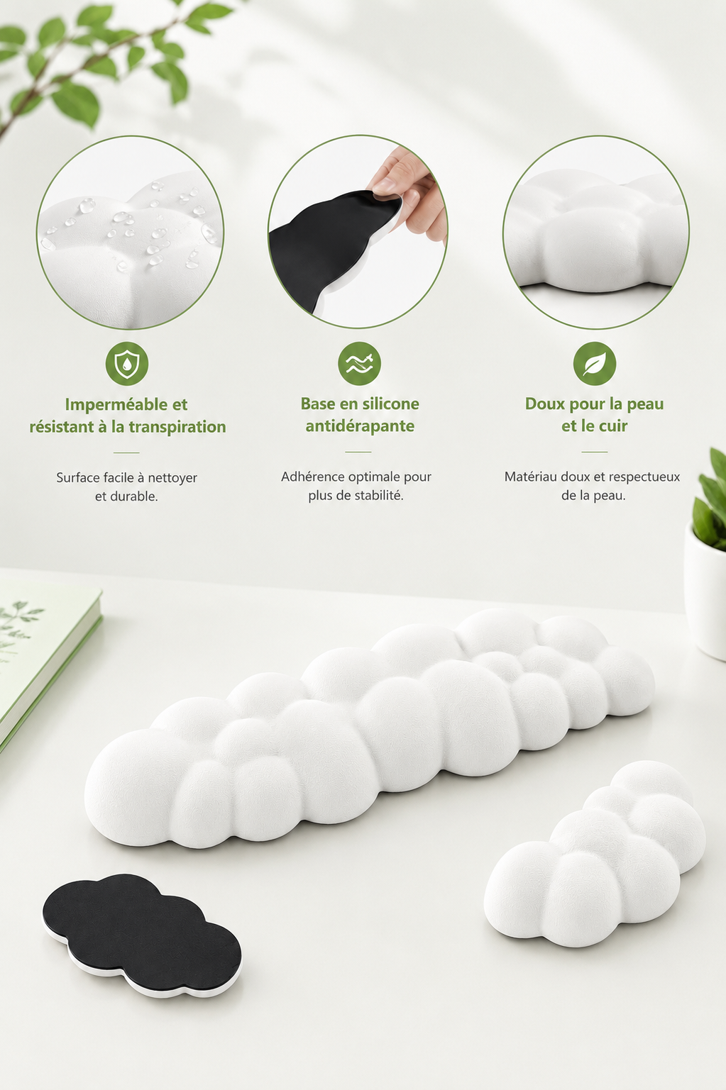 CloudRest Wrist — Repose-poignet ergonomique en mousse à mémoire de forme