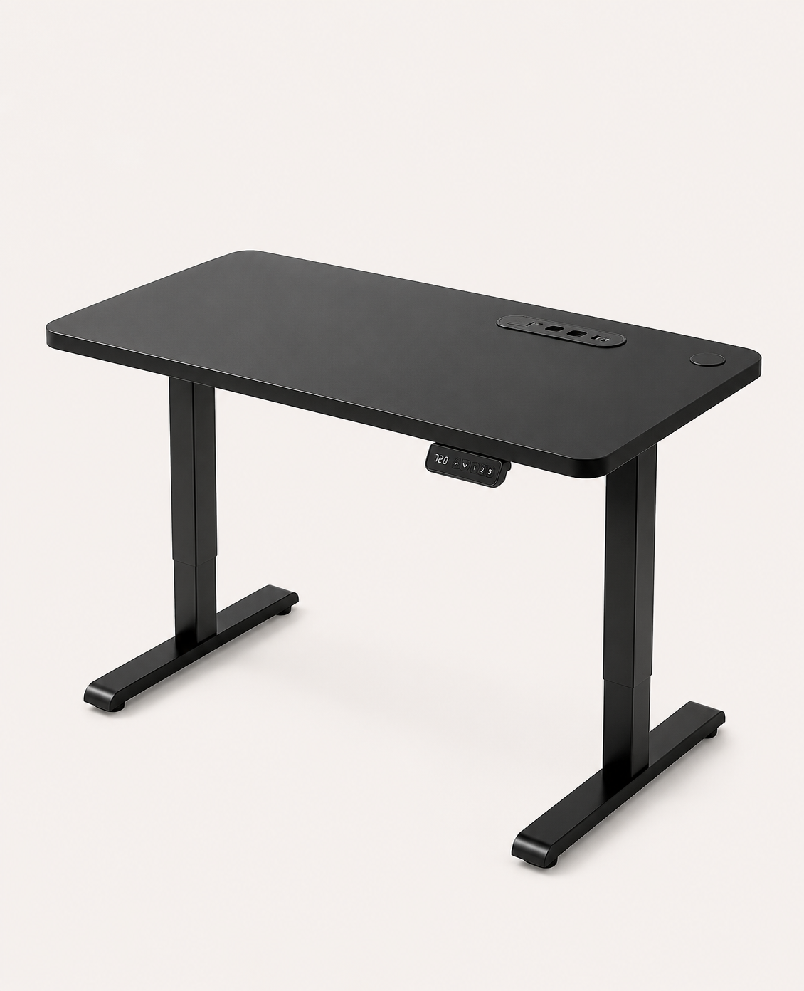DeskFlow Pro — Bureau assis-debout électrique avec prise et USB intégrés