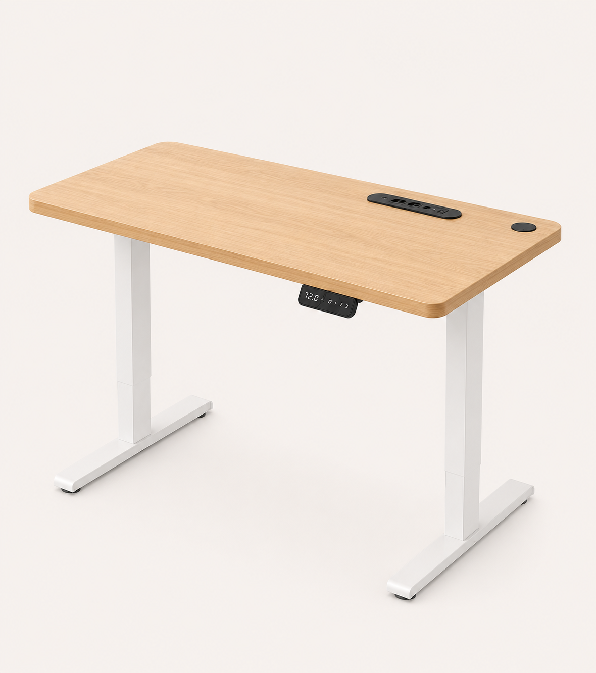 DeskFlow Pro — Bureau assis-debout électrique avec prise et USB intégrés