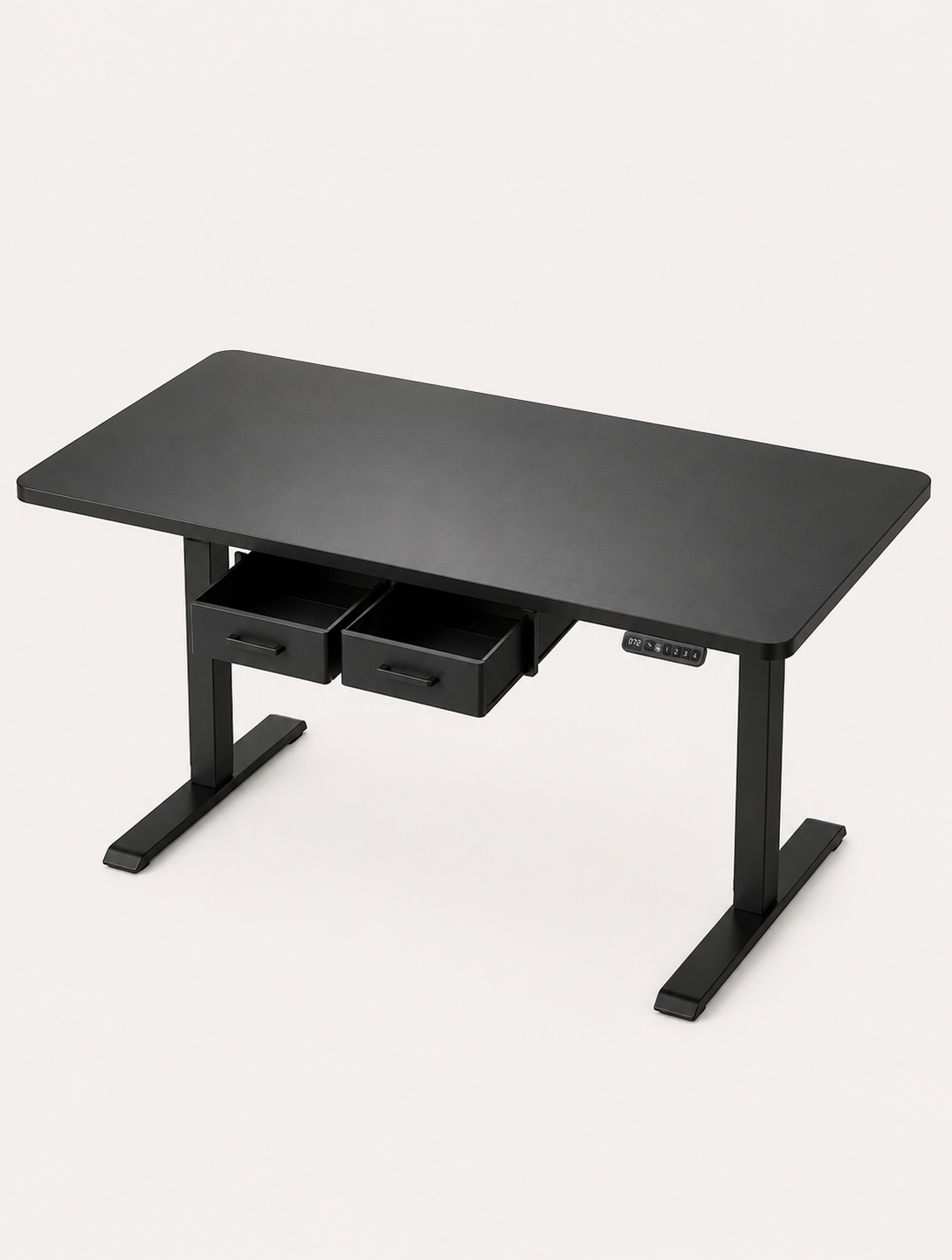 DeskMotion Pro - Bureau assis-debout électrique avec tiroirs et prise intégrée