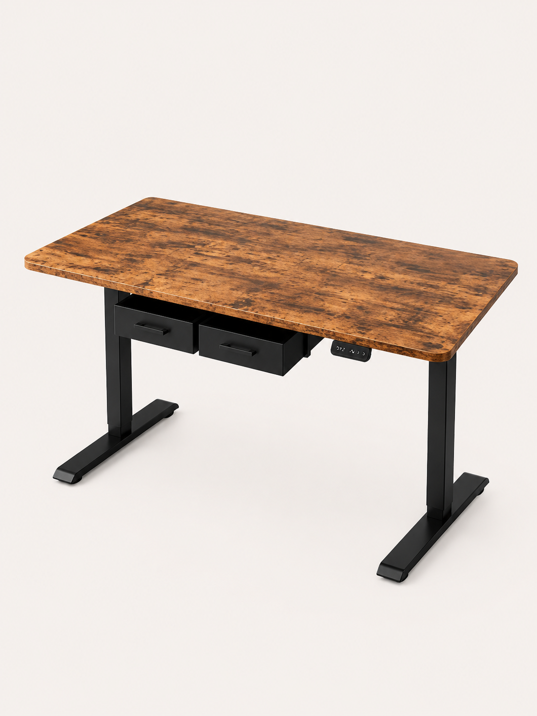 DeskMotion Pro - Bureau assis-debout électrique avec tiroirs et prise intégrée
