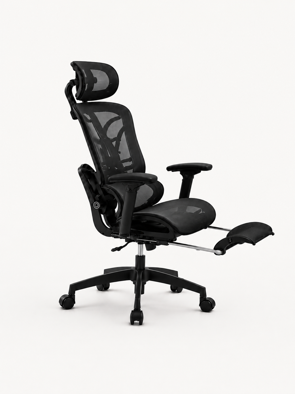 DualBack Elite — Fauteuil de bureau ergonomique à dossier double et accoudoirs 4D mesh noir, haut de gamme