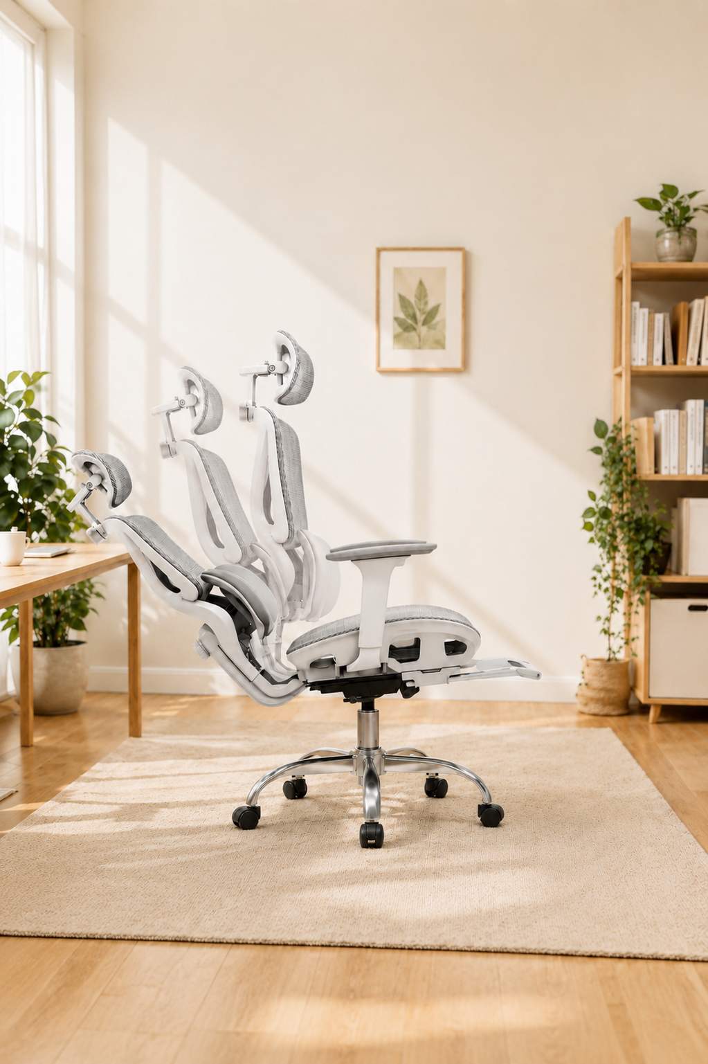 Ergo Recline 135 — Fauteuil de bureau multi-positions avec repose-pieds
