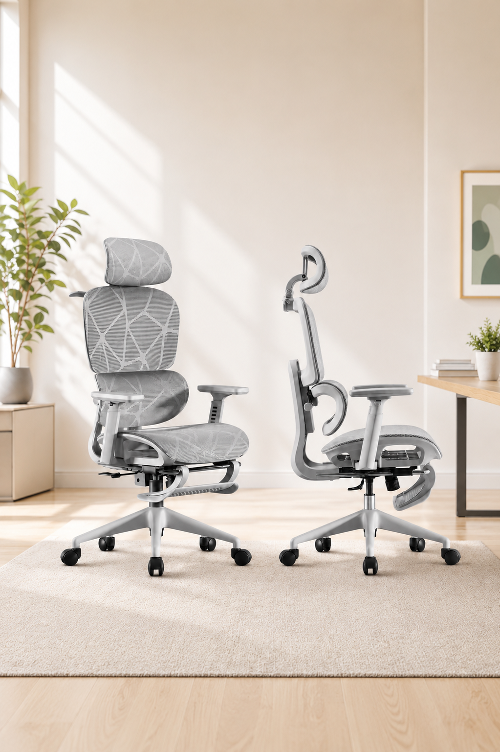 Ergo Recline 135 — Fauteuil de bureau multi-positions avec repose-pieds