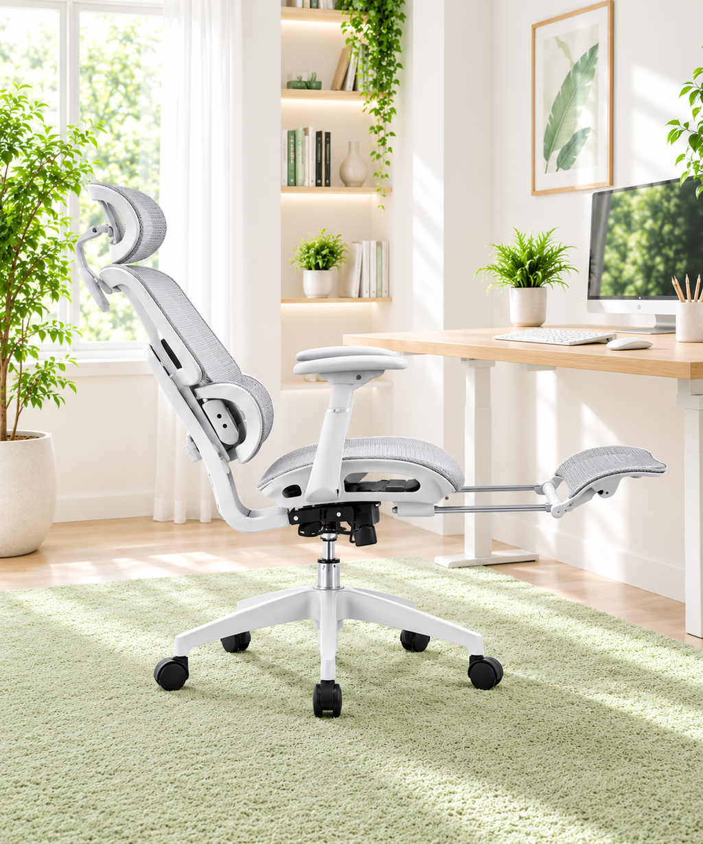Ergo Recline 135 — Fauteuil de bureau multi-positions avec repose-pieds