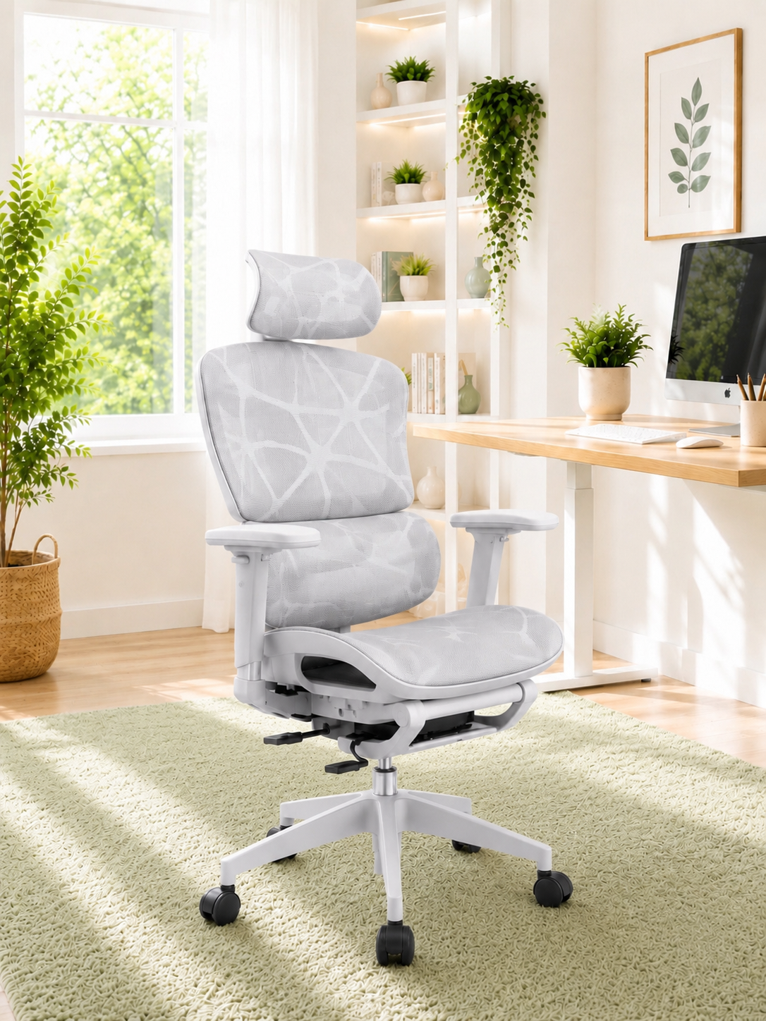 Ergo Recline 135 — Fauteuil de bureau multi-positions avec repose-pieds